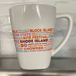 Dunkin’ Donuts Rhode Island collectible ceramic coffee cup. Mug.